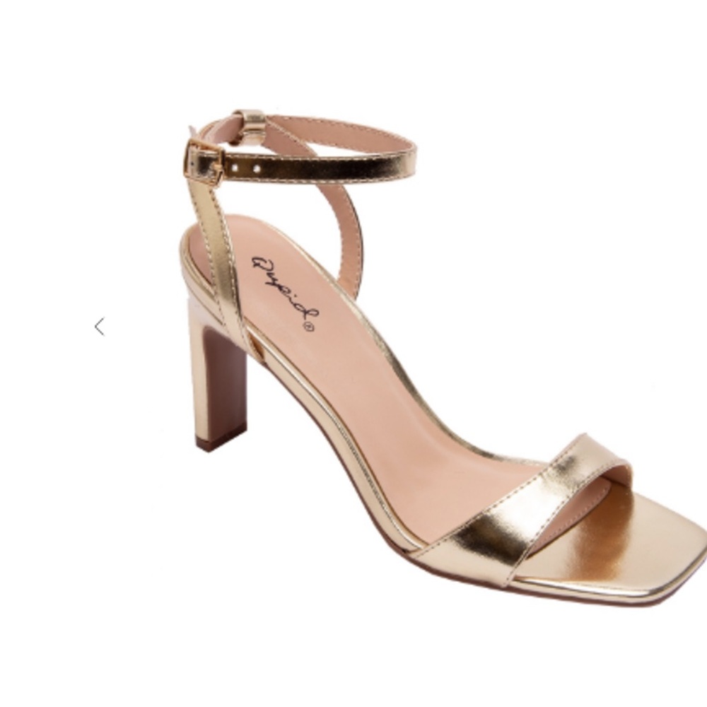 Metallic Gold Strappy Sandals